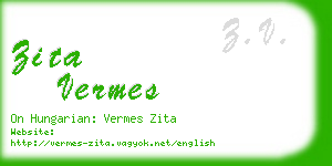 zita vermes business card